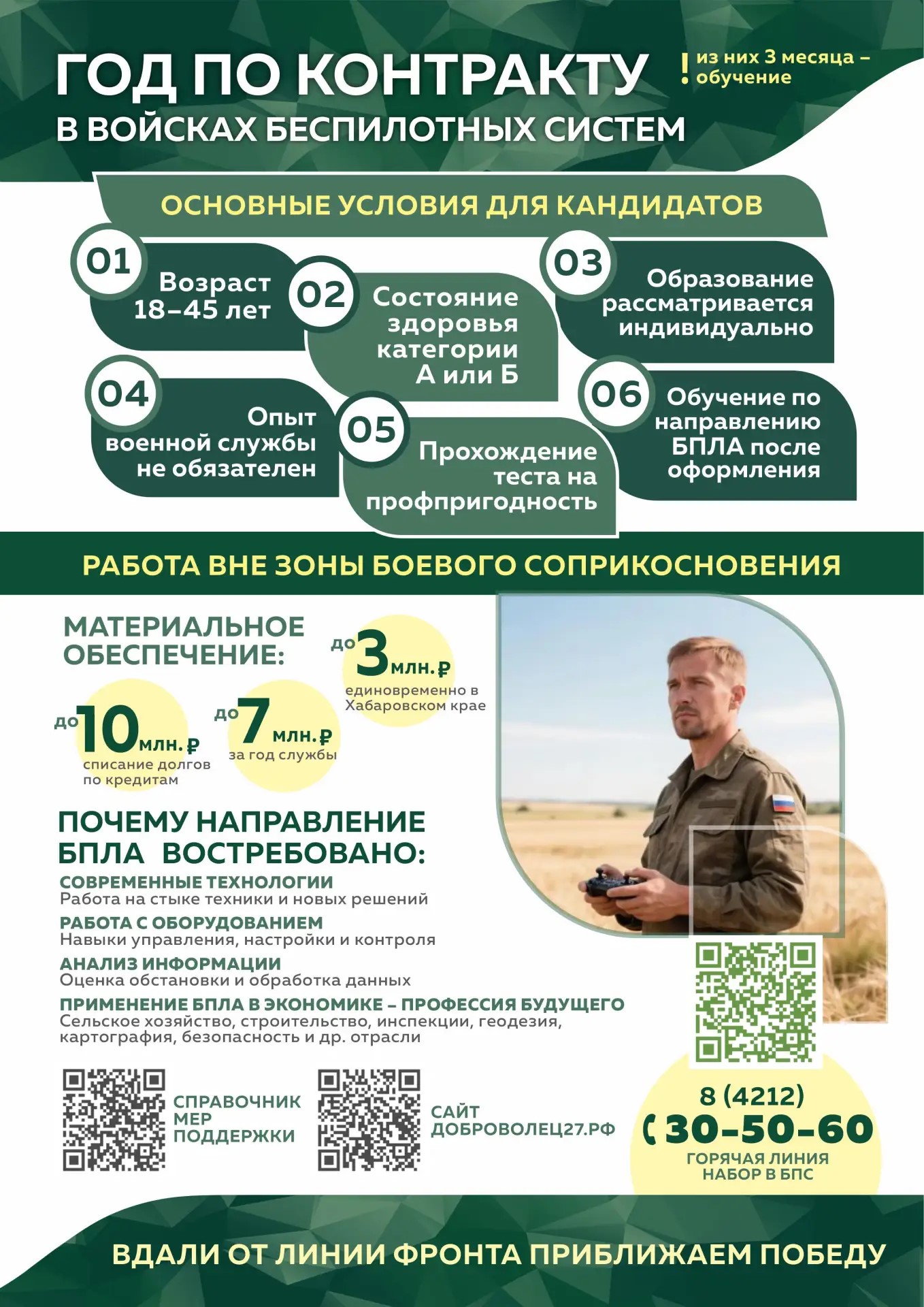 Год по контракту в войсках беспилотных систем.